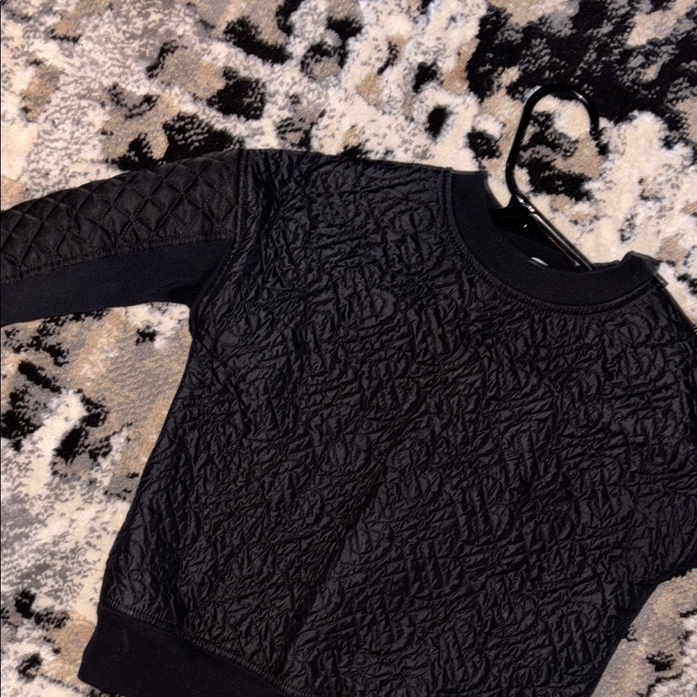 Burberry kids Black Textured jacket